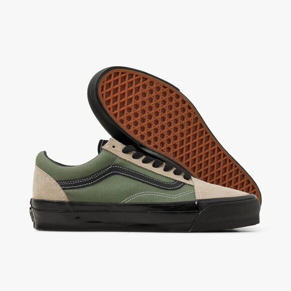 VANS Premium Old Skool 36 MENS SZ 10 Olive Green/Aluminum Grey Sneakers PARK - Picture 11 of 14